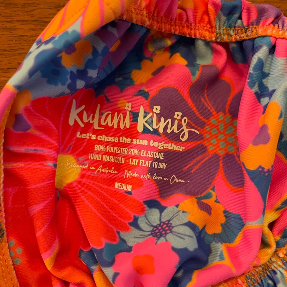 Kulani Kinis Sapphire Sun Floral Ruched Bralette Bikini Top 🌺 - Picture 3 of 5